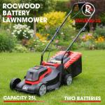 Cordless 33cm Lawnmower with 2 Batteries & Charger