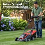 Cordless 33cm Lawnmower with 2 Batteries & Charger