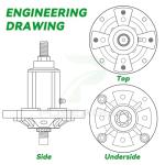 POSEAGLE Spindle Assembly for John Deere Tractors
