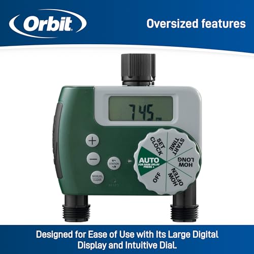 Orbit 2 Outlet Digital Hose Faucet Timer