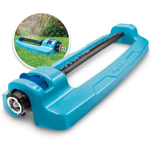Aqua Joe Metal Base Oscillating Sprinkler, 3600sqft Coverage