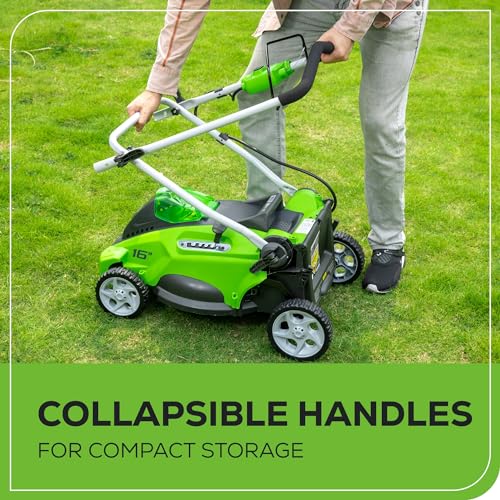 Greenworks 40V 16" Cordless Push Lawn Mower Package