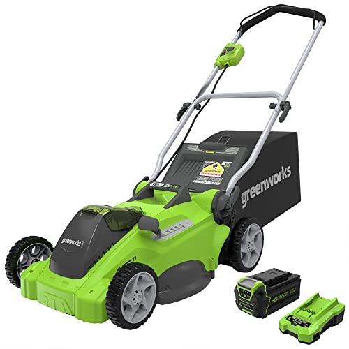 Greenworks 40V 16" Cordless Push Lawn Mower Package