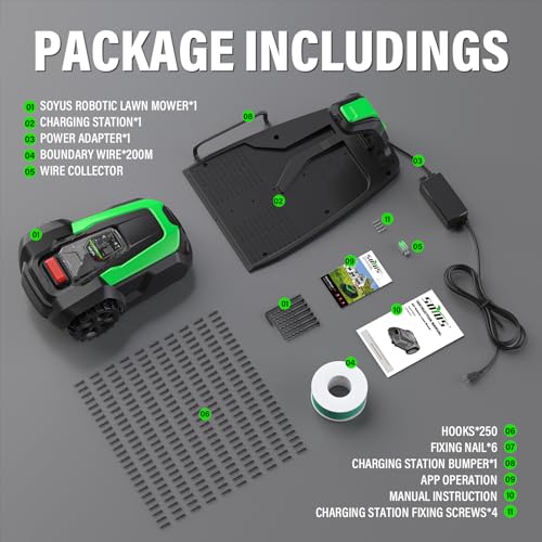SOYUS Robot Lawn Mower with APP Control & Collision Avoidance