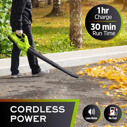 Mueller UltraStorm Cordless Leaf Blower, 140 MPH