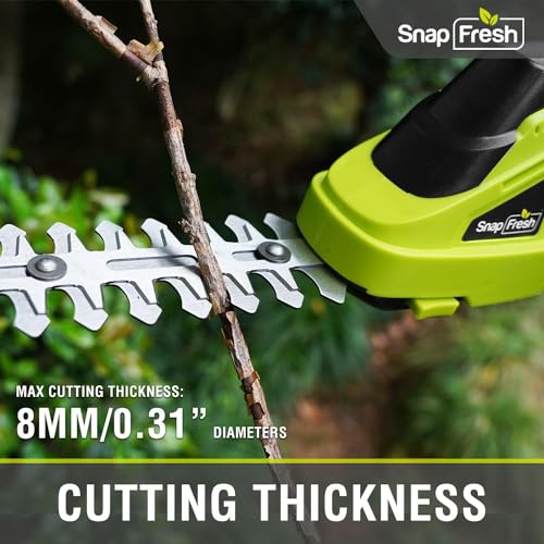 SnapFresh Cordless Grass Shears - 2-in-1 Hedge Trimmer