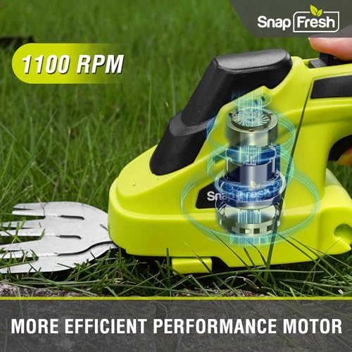 SnapFresh Cordless Grass Shears - 2-in-1 Hedge Trimmer