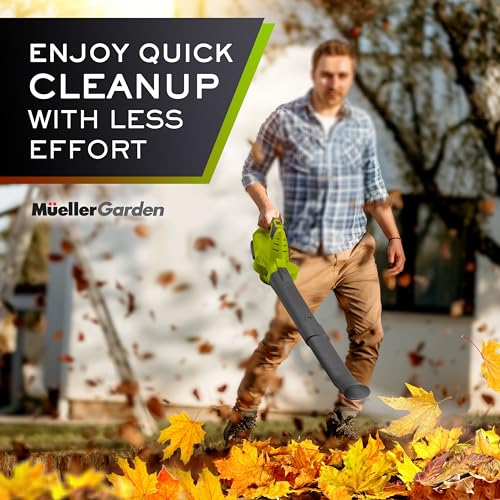 Mueller UltraStorm Cordless Leaf Blower, 140 MPH