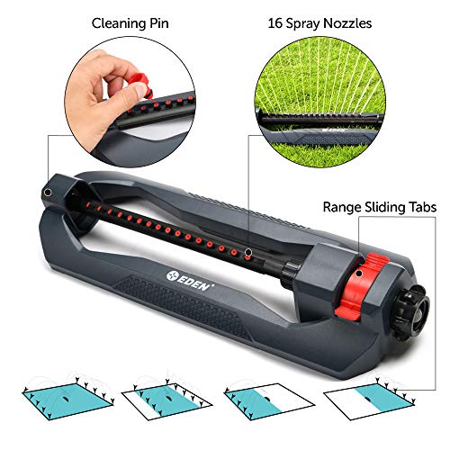 Eden 96213 Essential Oscillating Sprinkler for Lawn & Garden