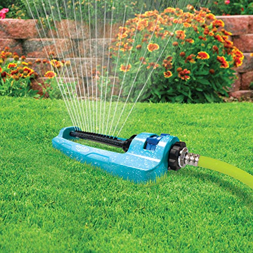 Aqua Joe Metal Base Oscillating Sprinkler, 3600sqft Coverage