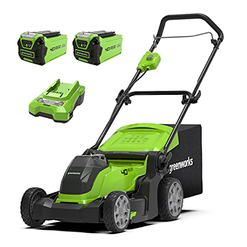 Greenworks 40V Cordless Lawnmower with Batteries & Charger