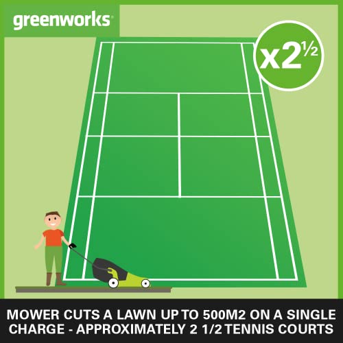 Greenworks 40V Cordless Lawnmower with Batteries & Charger