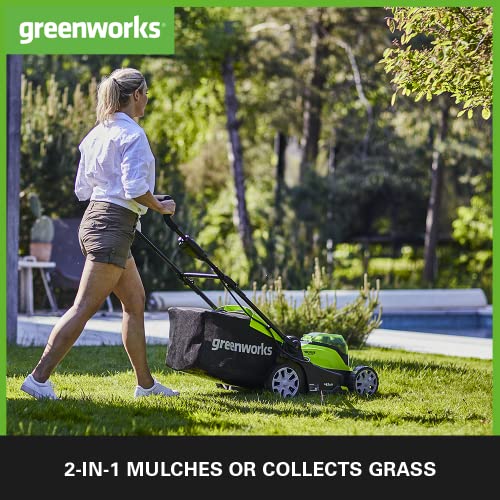 Greenworks 40V Cordless Lawnmower with Batteries & Charger