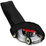Heavy Duty Waterproof Lawn Mower Cover - Black