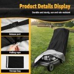 Heavy Duty Waterproof Lawnmower Cover with Storage Bag