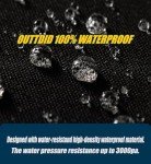 Waterproof Push Lawn Mower Cover - Black