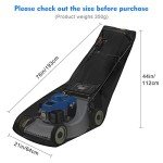 Heavy-Duty Waterproof Lawn Mower Cover - Black