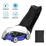 Heavy-Duty Waterproof Lawn Mower Cover - Black