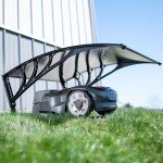 Black Weather-Resistant Canopy for Robotic Lawn Mowers