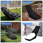 Heavy-Duty Waterproof Lawn Mower Cover - Black
