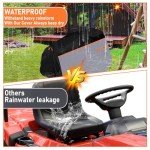 Waterproof Lawn Tractor Cover with Drawstrings 600D