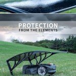 Black Weather-Resistant Canopy for Robotic Lawn Mowers