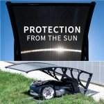 Black Weather-Resistant Canopy for Robotic Lawn Mowers