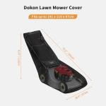 Heavy Duty Waterproof Lawn Mower Cover - Black