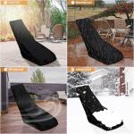 Heavy Duty Waterproof Lawn Mower Cover - Black