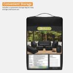 Heavy Duty Waterproof Lawn Mower Cover - Black