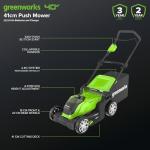 Greenworks 40V Cordless Lawnmower with Batteries & Charger