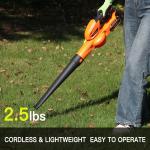 GARCARE 20V Cordless Leaf Blower with Battery