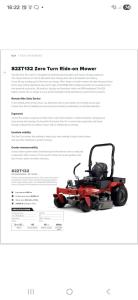 Cramer 82ZT132 Zero Turn Commercial Lawn Mower