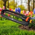 Oscillating Lawn Sprinkler with Easy Adjustment