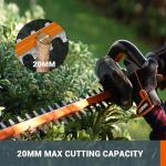 Worx 20V Cordless Hedge Trimmer with Battery