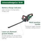 Bosch 18V Cordless Hedge Cutter with 50 cm Blade