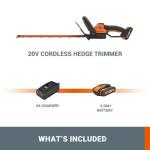 Worx 20V Cordless Hedge Trimmer with Battery