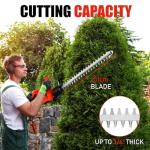 Lightweight Cordless 21V Hedge Trimmer with Battery