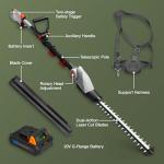 VonHaus Cordless Long Reach Hedge Trimmer 20V
