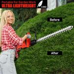 Lightweight Cordless 21V Hedge Trimmer with Battery