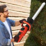 Cordless 21V Hedge Trimmer with 2 Batteries