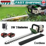 21V Cordless Electric Hedge Trimmer with Batteries