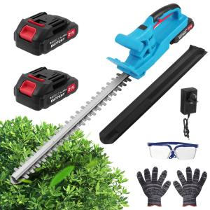 Cordless Hedge Trimmer with 2 Batteries and Charger