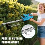 Cordless Hedge Trimmer with 2 Batteries and Charger