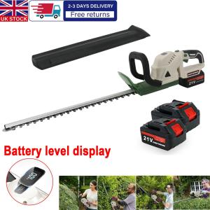 21V Cordless Hedge Trimmer with Batteries and Charger