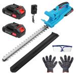 Cordless Hedge Trimmer with 2 Batteries and Charger