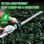 21V Cordless Electric Hedge Trimmer with Batteries