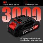 21V Cordless Hedge Trimmer with Fast Charger