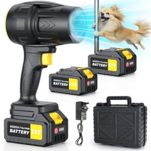 Cordless Electric Leaf Blower with Batteries and Charger