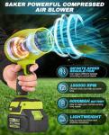 Saker Cordless Leaf Blower with Two Batteries